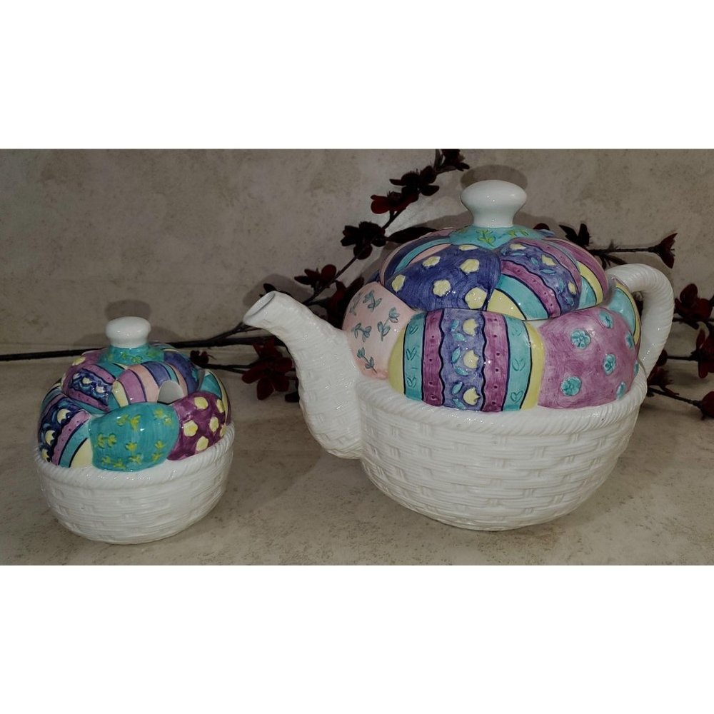 Mervyns 1996 Easter Parade Teapot and Sugar Bowl